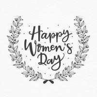 Happy Women's Day Wreath Vector