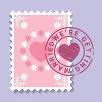 Stamp Wedding Invitation vector