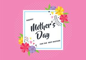 Happy Mother's Day flowers and geometric frame card 1045651 Vector Art at  Vecteezy