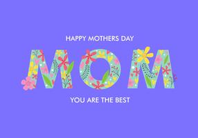 Mothers Day Greeting Card vector