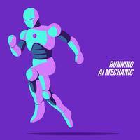 Running Ai Mechanic Vector