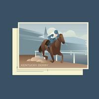 Kentucky Derby Postcard Vector