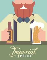 Imperial Pale Ale Flat Illustration Vector