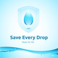 Campaña de promoción del agua limpia Vector