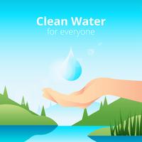 Clean Water For Everyone Vector