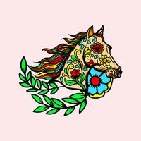 Day of The Dead Horse vector