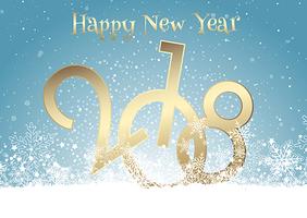 Happy New Year background with snow vector