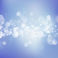 Christmas background with bokeh lights and stars  vector