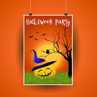 Halloween flier design vector