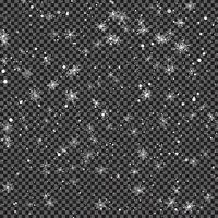 La caída de los copos de nieve de Navidad sobre un fondo transparente vector