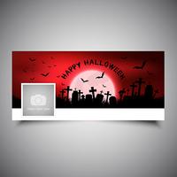 Diseño de portada de línea de tiempo de Halloween vector