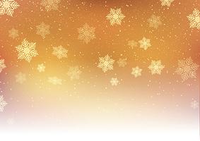 Golden Christmas snowflakes  vector