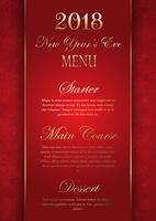 Luxurious elegant New Year's Eve menu design vector