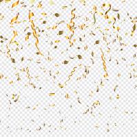 Gold confetti on a transparent background  vector