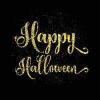 Glitter happy halloween type background  vector