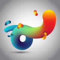 Abstract 3D design of fluid like shape vector