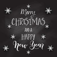 Christmas chalkboard with decorative text vector