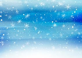 Falling snowflakes on a painted background  vector