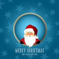 Cute santa Christmas background vector