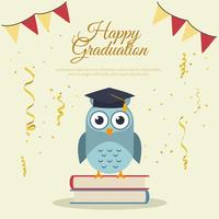 Happy Graduation Card Template vector