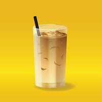 Iced Coffee Realistic Vector