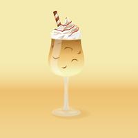 Iced Coffee Cream Vector