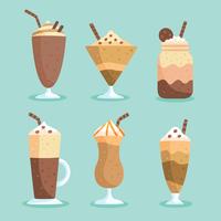 Flat Iced Coffee Vector