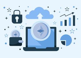 Vector de criptomoneda Etherum