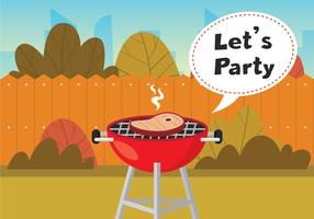 Let's Barbecue Time vector