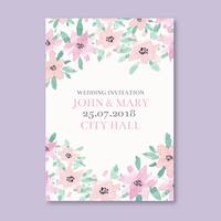Watercolor Wedding Invitation vector