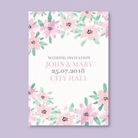 Watercolor Wedding Invitation vector