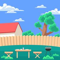 Backyard Barbecue Vector