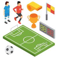 Isometric Soccer Vector Set