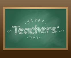 Happy Teachers Day Chalkboard Vector