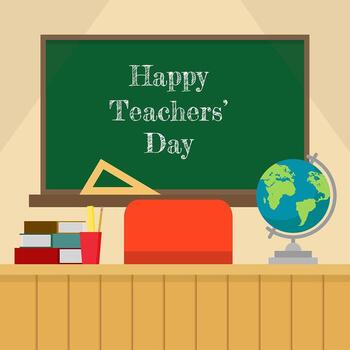 Teachers Day Classroom Vector