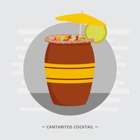 Cantaritos Cocktail Vector Illustration