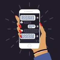 Smartphone Texting App vector