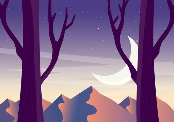 Vector Abstract Landscape