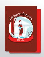 Graduation Card Vector Design