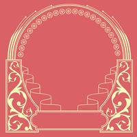 vector de marco ornamental art nouveau