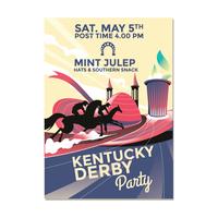 Invoitation Derby Party with Refreshing Cold Mint Julep vector