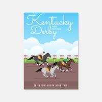 Kentucky Derby Party Invitation Template vector