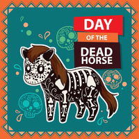 Day Of The Dead Horse Illustration vector