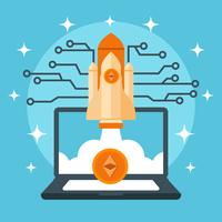 Cryptocurrency Etherum Vector