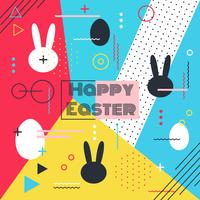 Easter Background Memphis Style vector