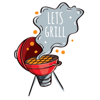 Let's Grill vector
