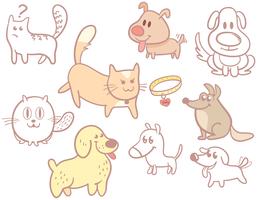 Cats Dogs Vectors