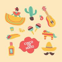 Colorful Doodles About Mexico vector