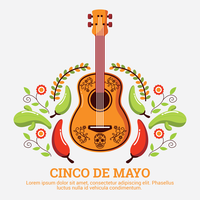 Ilustración cinco de mayo vector