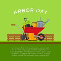 Arbor Day Template Vector